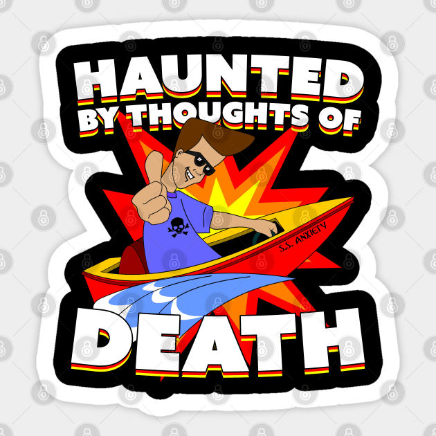 Haunted By My Thoughts Sticker by Bob Rose